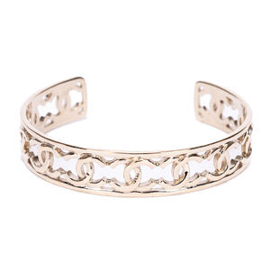 Chanel 2022 Gold Plated CC Cuff Medium